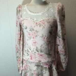 Liz Lisa Pink Roses Knit Dress
